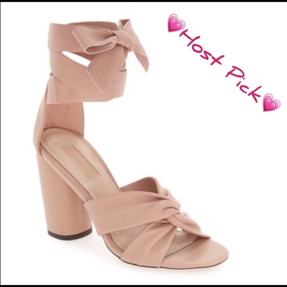 NWT TOPSHOP‎ ROSETTA SOFT KNOT WRAP PINK SANDALS ❤️ 11